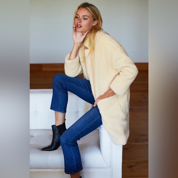 Emerson Fry Teddy Bear Coat in Ivory - Picture 4 of 14